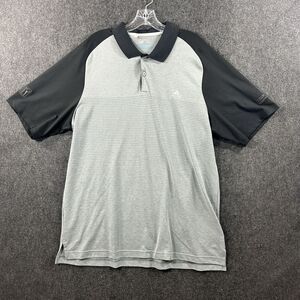 Adidas Climacool Polo Shirt Men’s Extra Large Gray Black Performance Golf